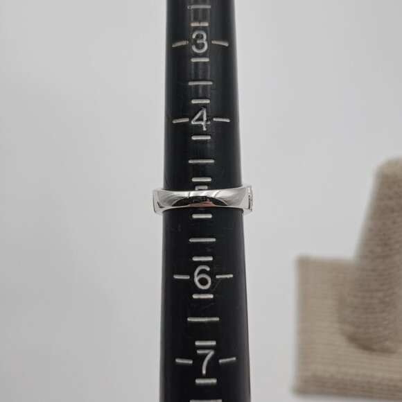 Size 5 Sterling Silver Blue Heart Cubic Zirconia Gem Ring A2874 - Picture 7 of 9